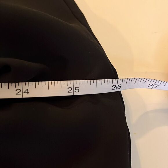 Ny Collection sheer black blouse embellished with sequins down center and V-neck - Picture 9 of 10